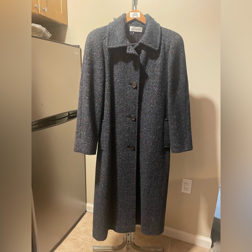 Women's Classic Black Wool Coat